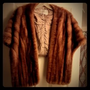 Vintage Mink Fur Shawl